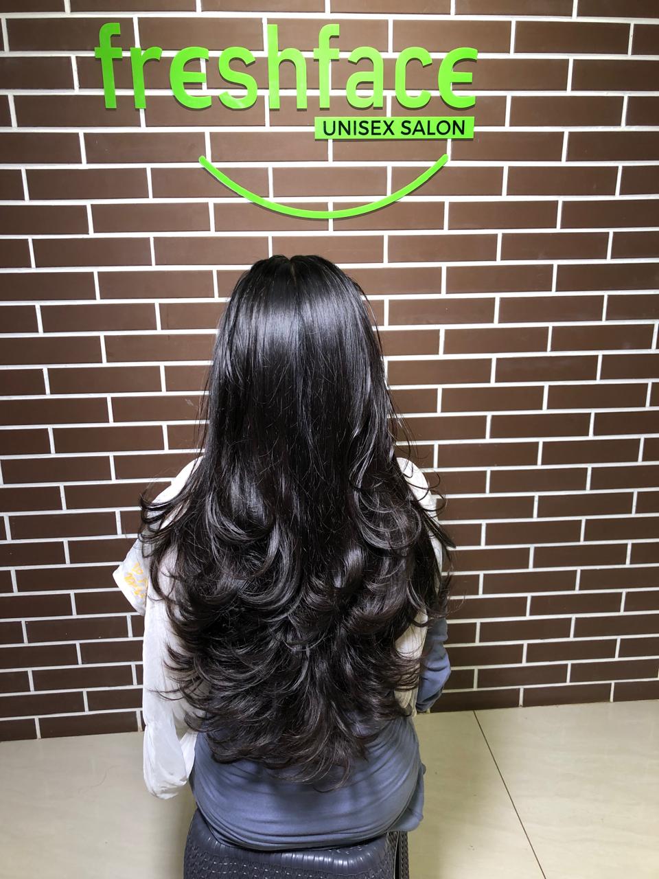 Layered haircut finish
