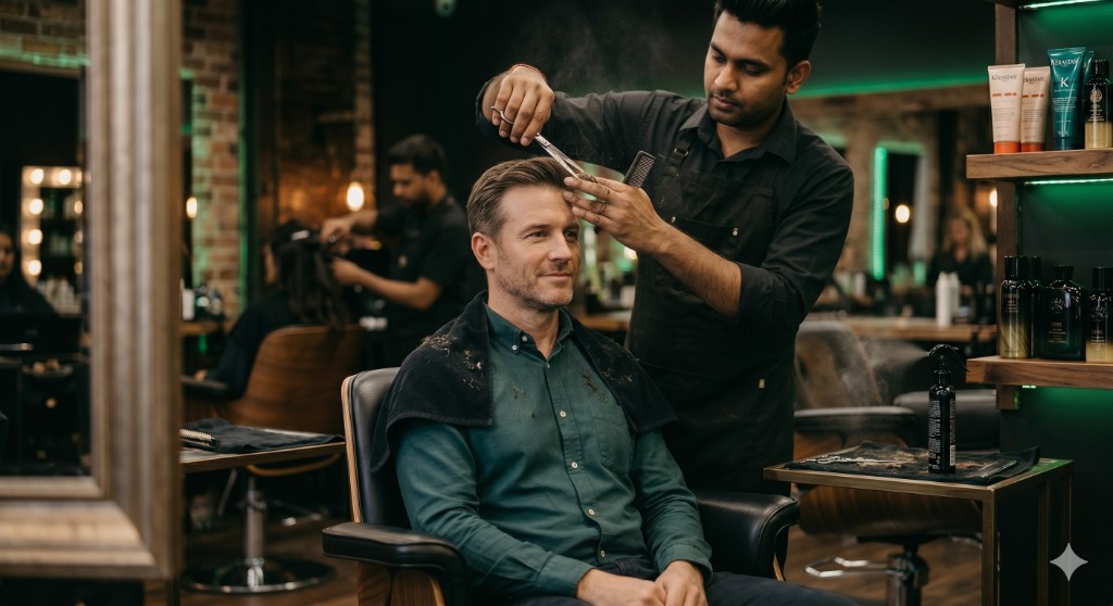 Hair service at FreshFace salon